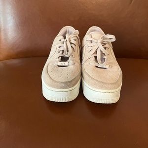 Nike Sage Platform Air Force Ones. Color Tan. Size 9.5.